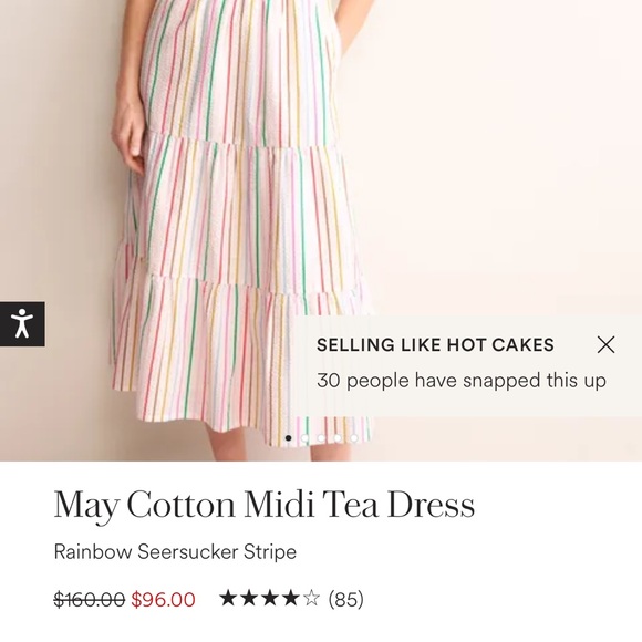 Boden Candy stripe dress New - Picture 3 of 4